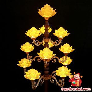 Bộ đôi đèn 13 bóng, cao 1,34 m – sang trọng cho không gian thờ