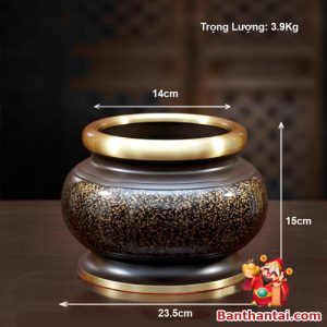 Kích thước chi tiết của bát hương Thần Tài bhtt-026