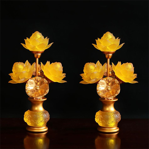 Hình ảnh đèn thờ Thần Tài thịnh thế hoa khai dttt-025