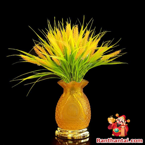 Đèn thờ Thần Tài bông lúa chiêu tài dttt-027