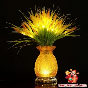 Đèn bông lúa cao 50cm, phát sáng nhẹ nhàng, mang đến không gian thờ cúng ấm cúng và may mắn