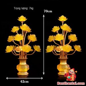 Kích thước 70cm x 42cm, trọng lượng 7kg – thiết kế vững chắc, phù hợp không gian thờ lớn