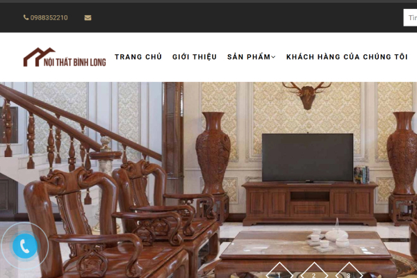 Hình ảnh website của nội thất Bình Long