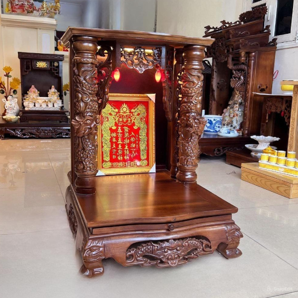 Mẫu bàn thờ Thần Tài tại xưởng mộc Đại Cát