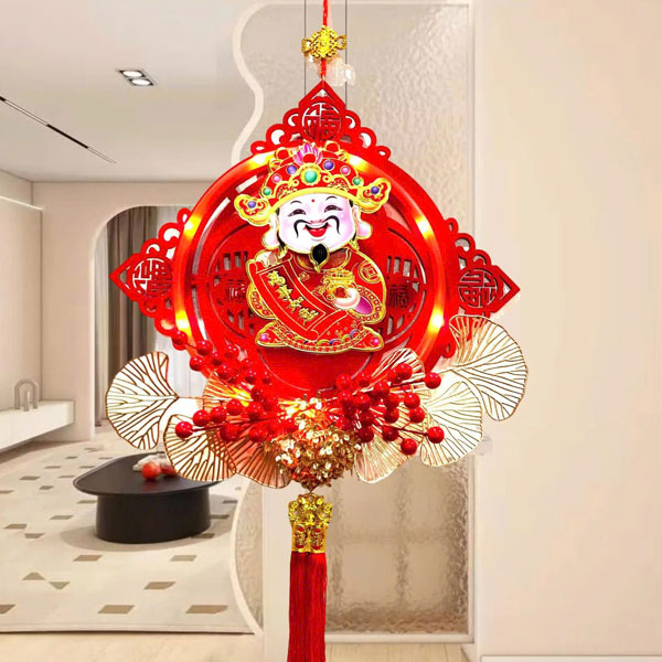Hình ảnh ông Thần Tài lắc đầu trang trí vào dịp Tết
