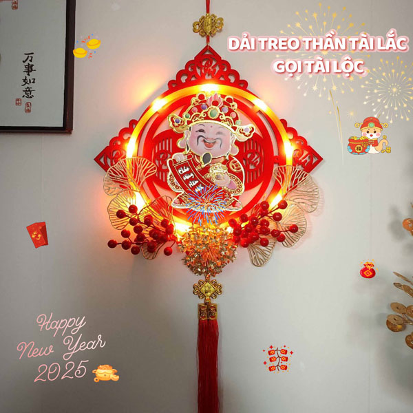 Hình ảnh ông Thần Tài lắc đầu trang trí vào dịp Tết