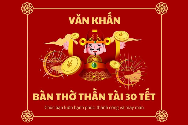 Lễ cúng Thần Tài vào ngày 30 Tết mang đậm giá trị văn hóa của người Việt